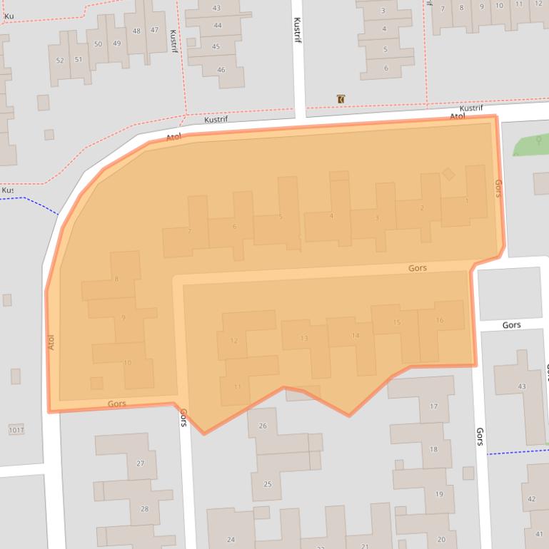 Kaart van postcodegebied 8224BT.