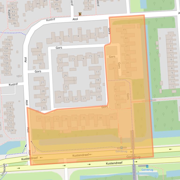Kaart van postcodegebied 8224BW.