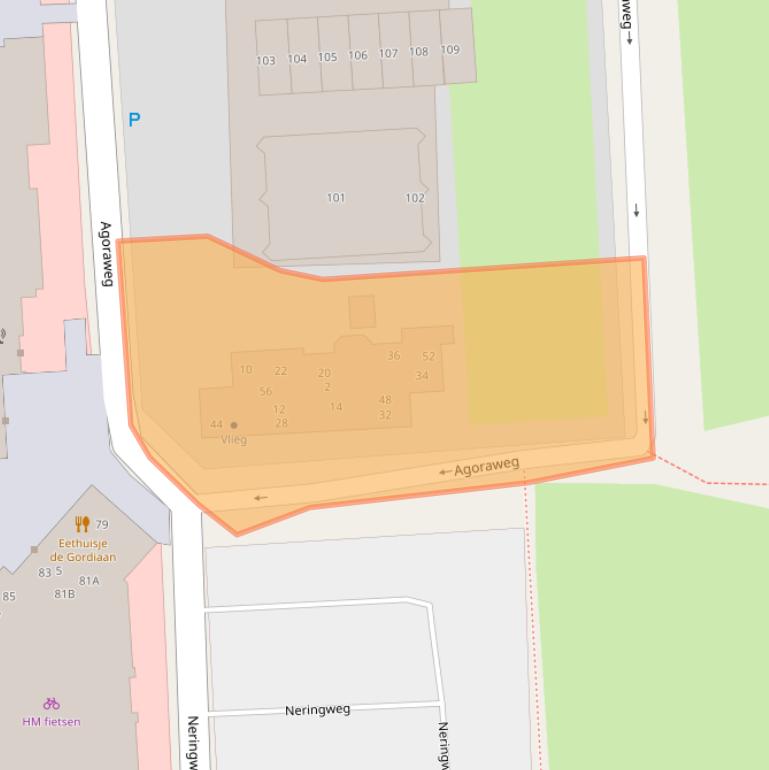 Kaart van postcodegebied 8224BX.