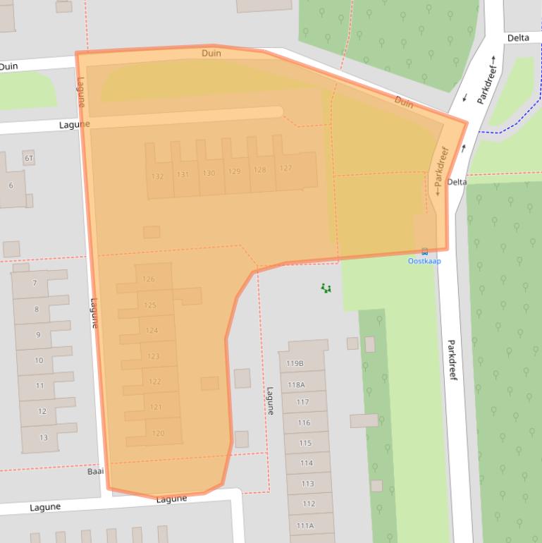 Kaart van postcodegebied 8224CX.