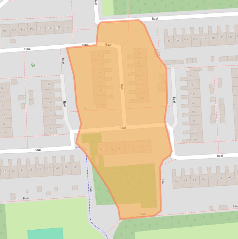 Kaart van postcodegebied 8224DM.