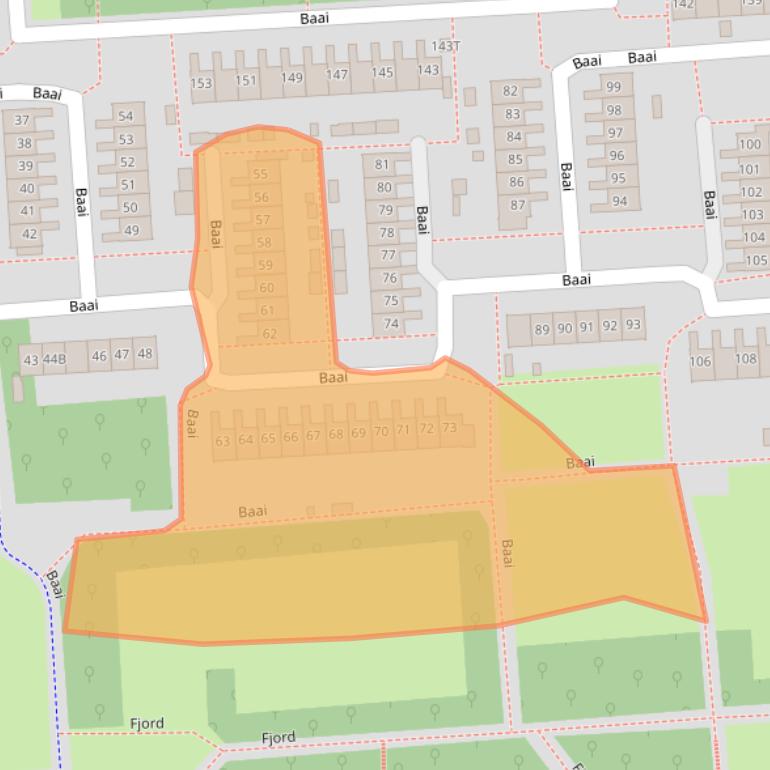 Kaart van postcodegebied 8224DN.