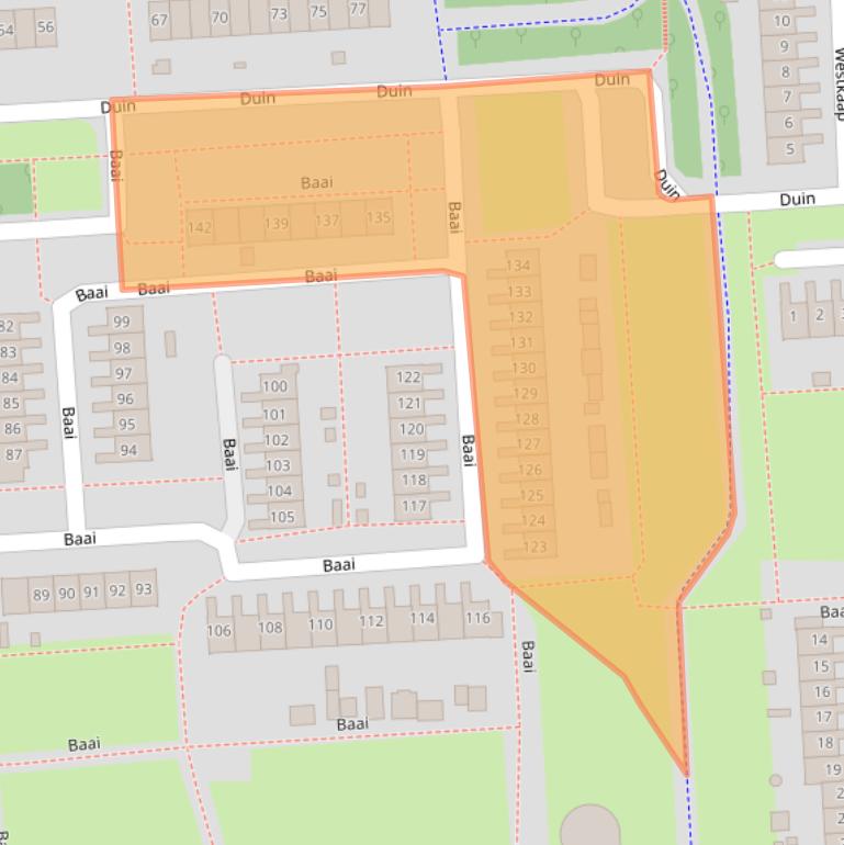 Kaart van postcodegebied 8224DT.