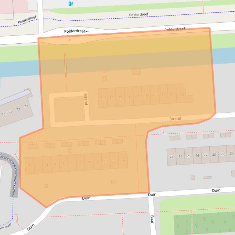 Kaart van postcodegebied 8224EA.