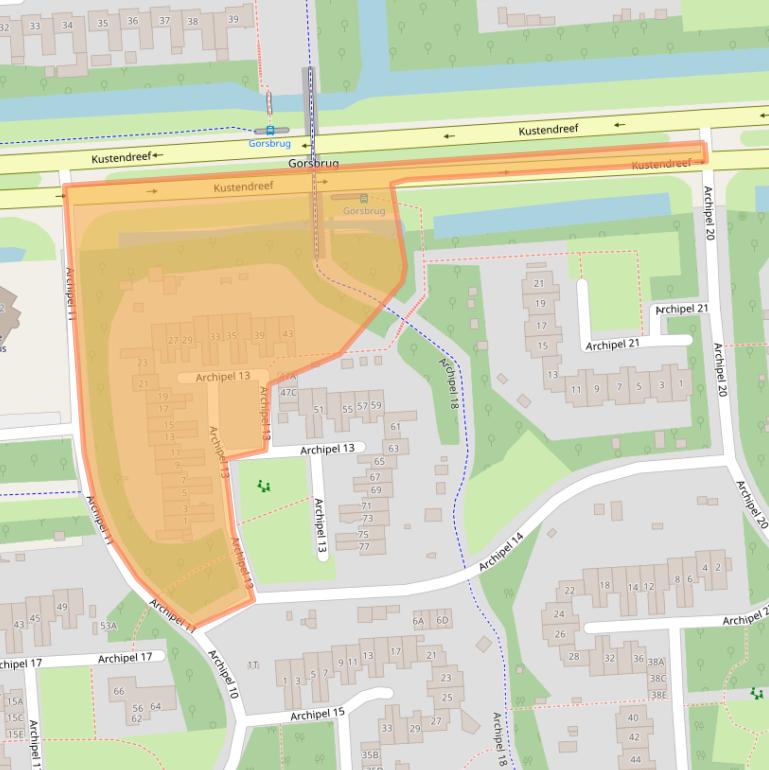 Kaart van postcodegebied 8224GA.