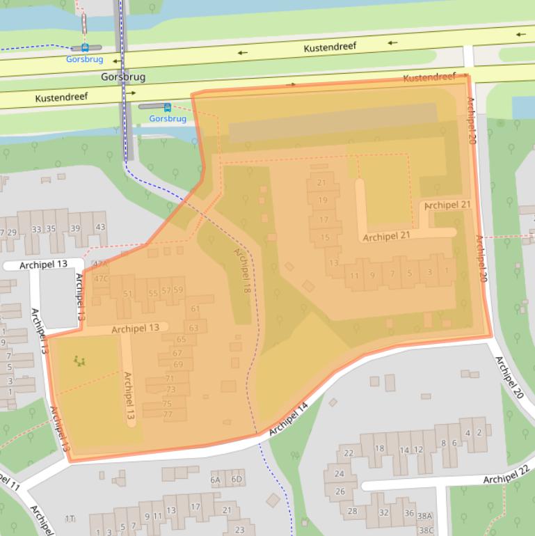 Kaart van postcodegebied 8224GB.