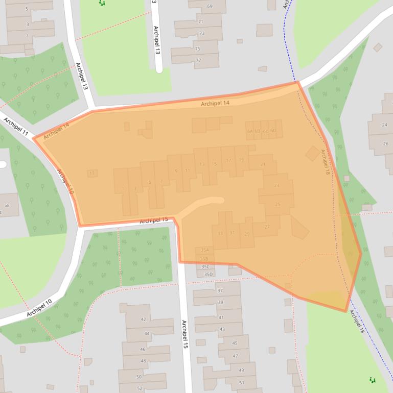 Kaart van postcodegebied 8224GC.