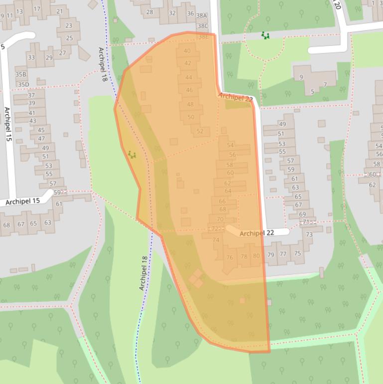 Kaart van postcodegebied 8224GN.