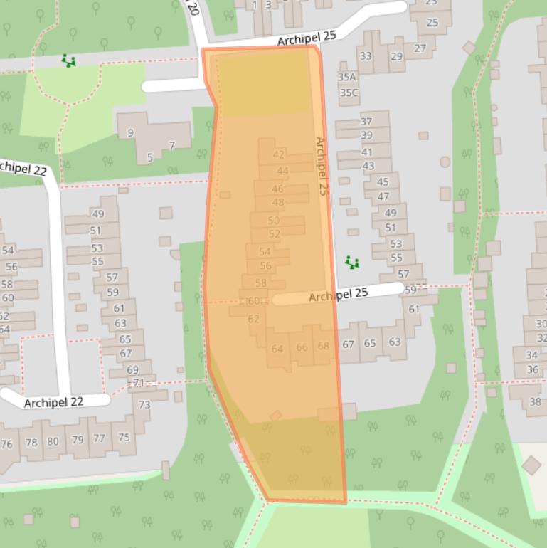 Kaart van postcodegebied 8224GW.