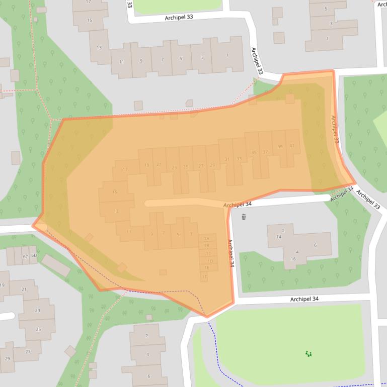 Kaart van postcodegebied 8224HG.
