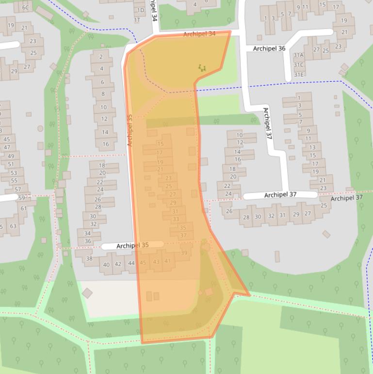 Kaart van postcodegebied 8224HJ.