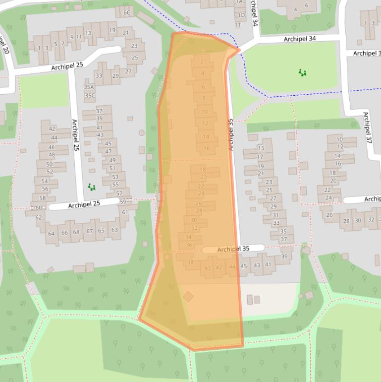 Kaart van postcodegebied 8224HK.