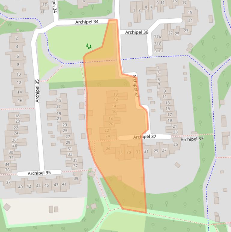 Kaart van postcodegebied 8224HN.