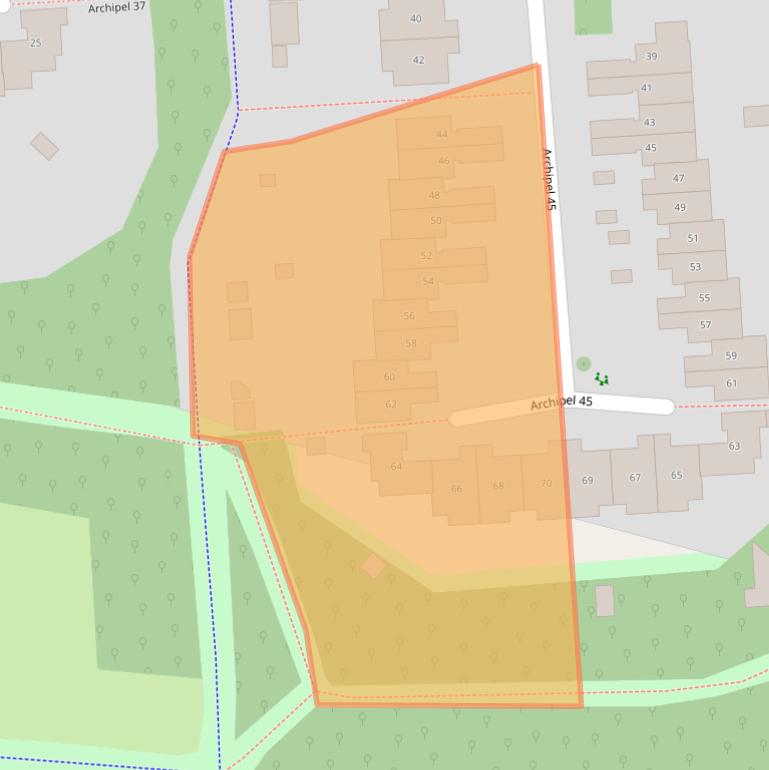 Kaart van postcodegebied 8224HZ.
