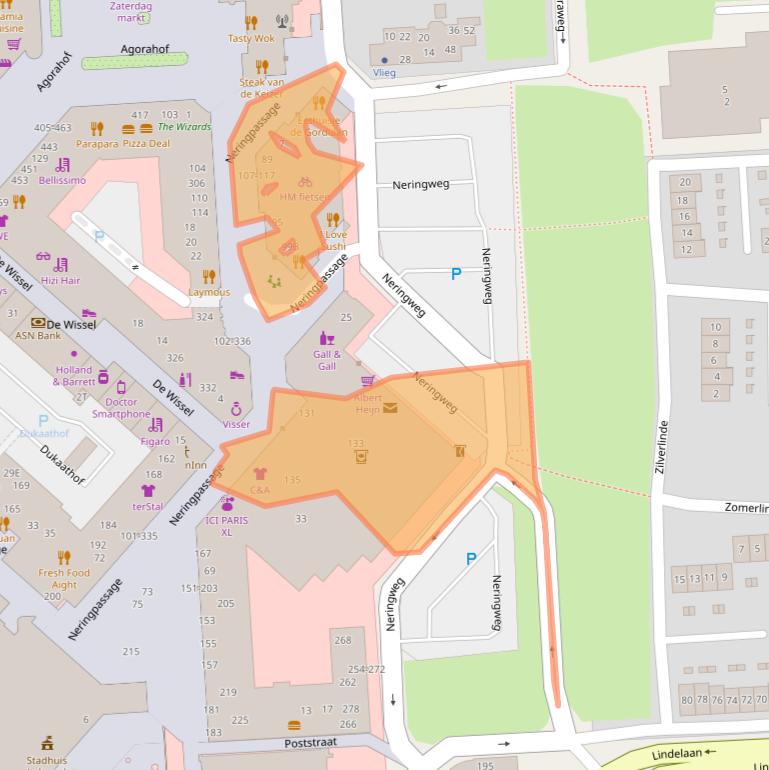 Kaart van postcodegebied 8224JB.