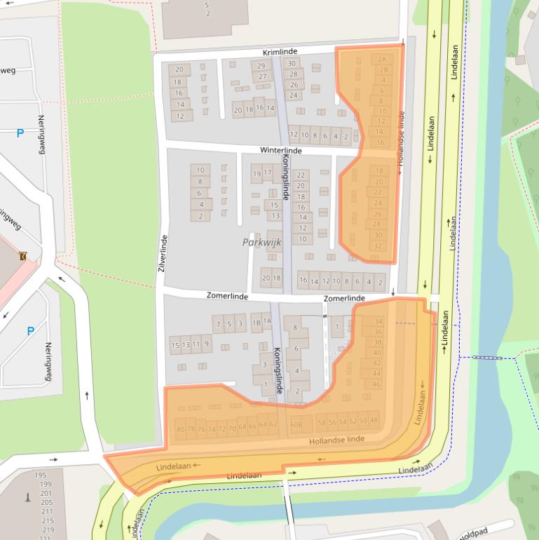 Kaart van postcodegebied 8224JT.