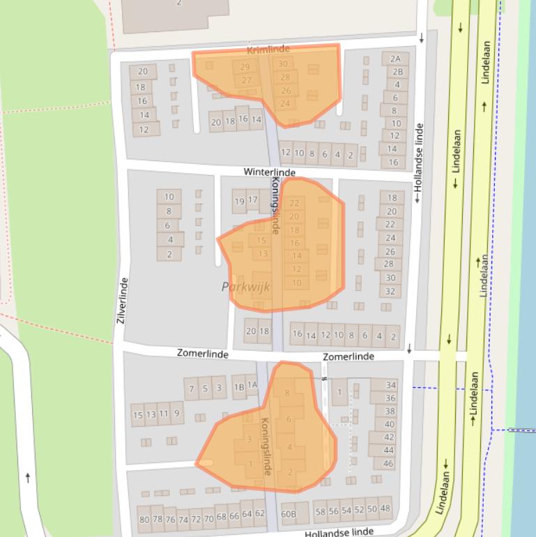Kaart van postcodegebied 8224JX.