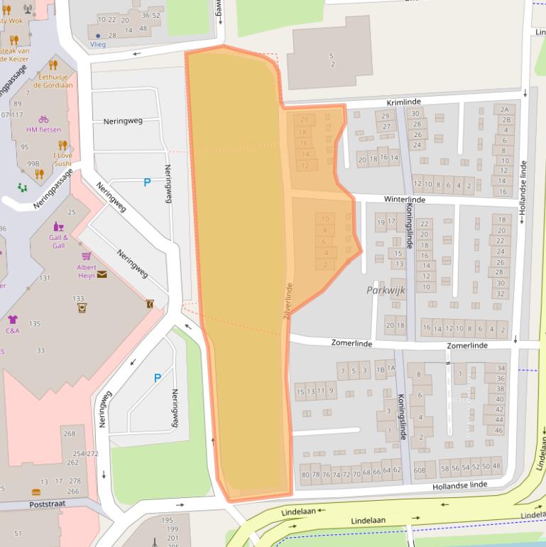 Kaart van postcodegebied 8224KX.