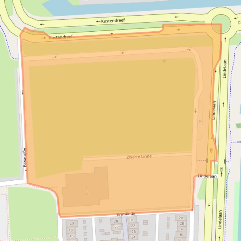 Kaart van postcodegebied 8224KZ.