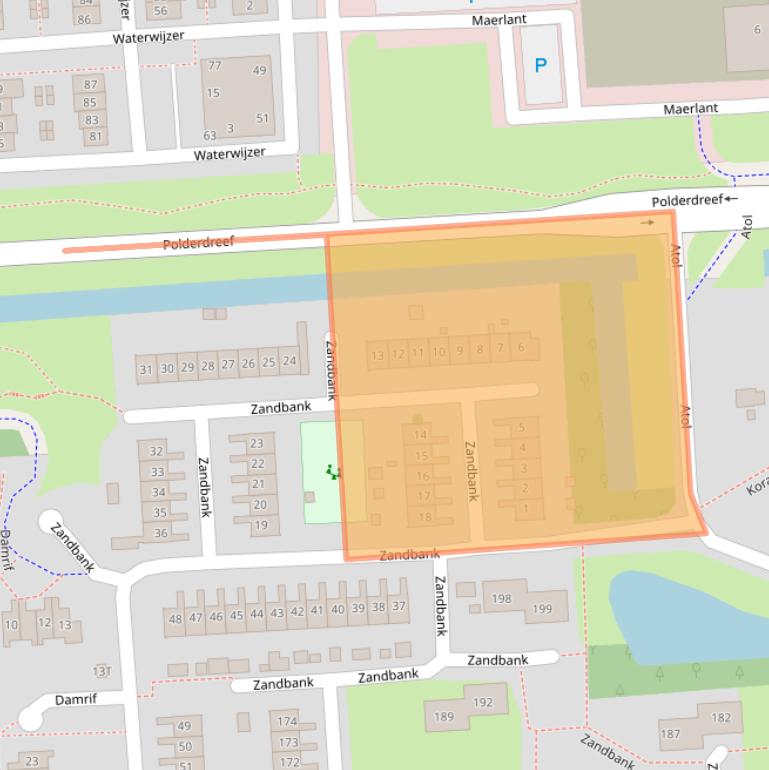 Kaart van postcodegebied 8224ZA.
