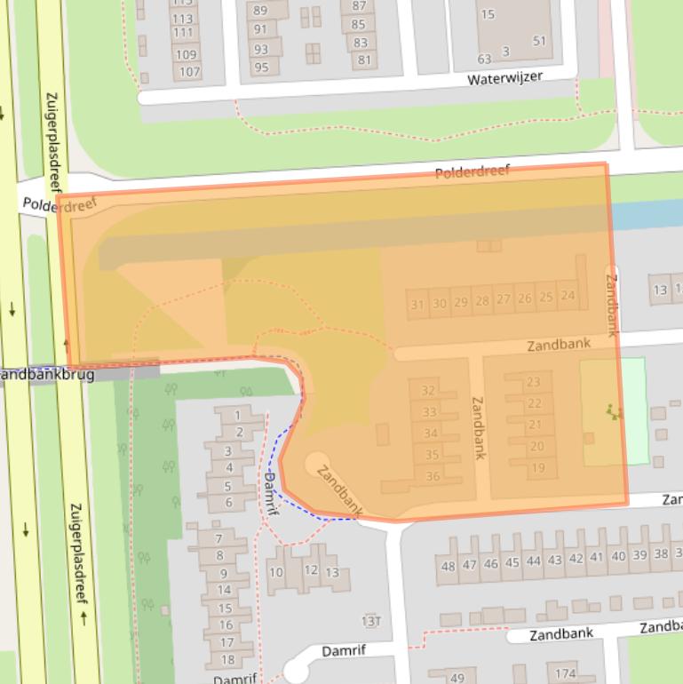 Kaart van postcodegebied 8224ZB.