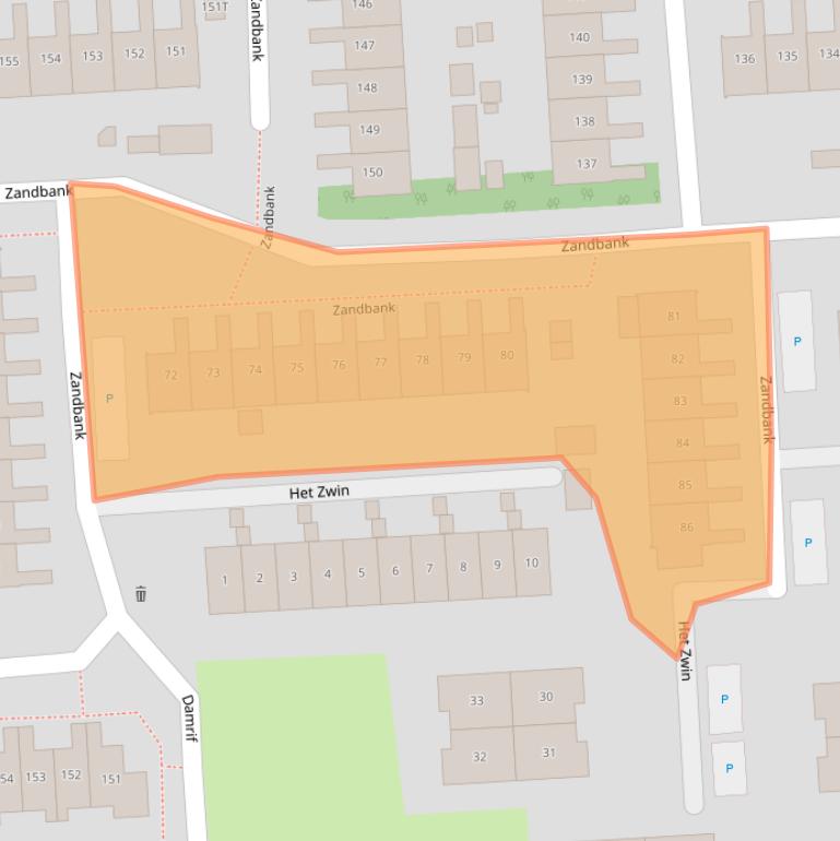 Kaart van postcodegebied 8224ZE.