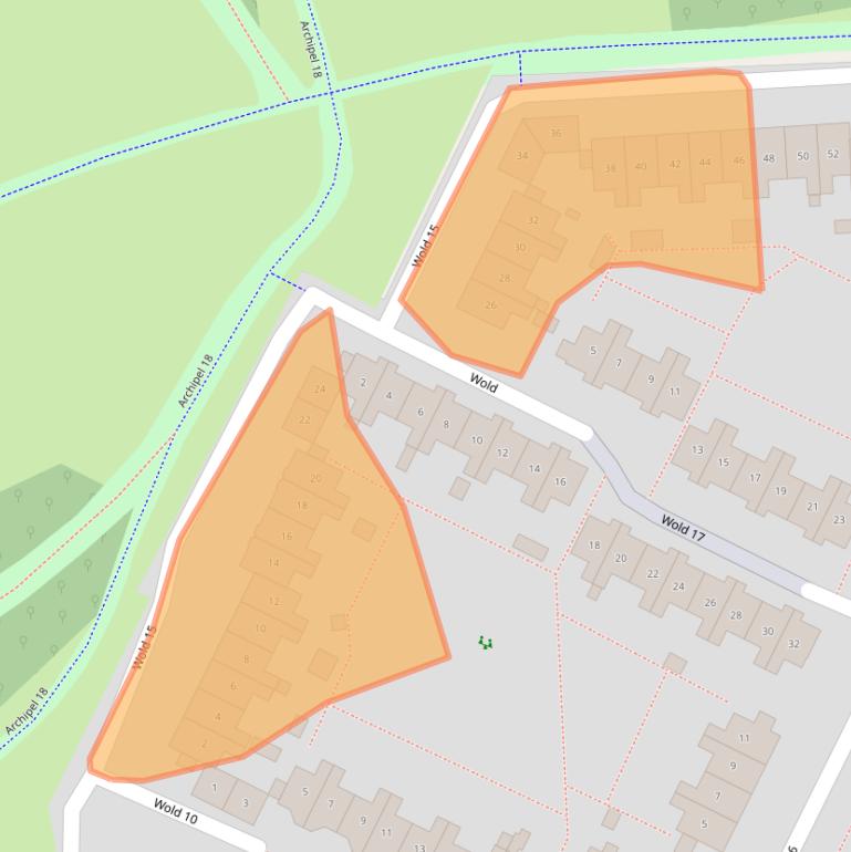 Kaart van postcodegebied 8225AE.