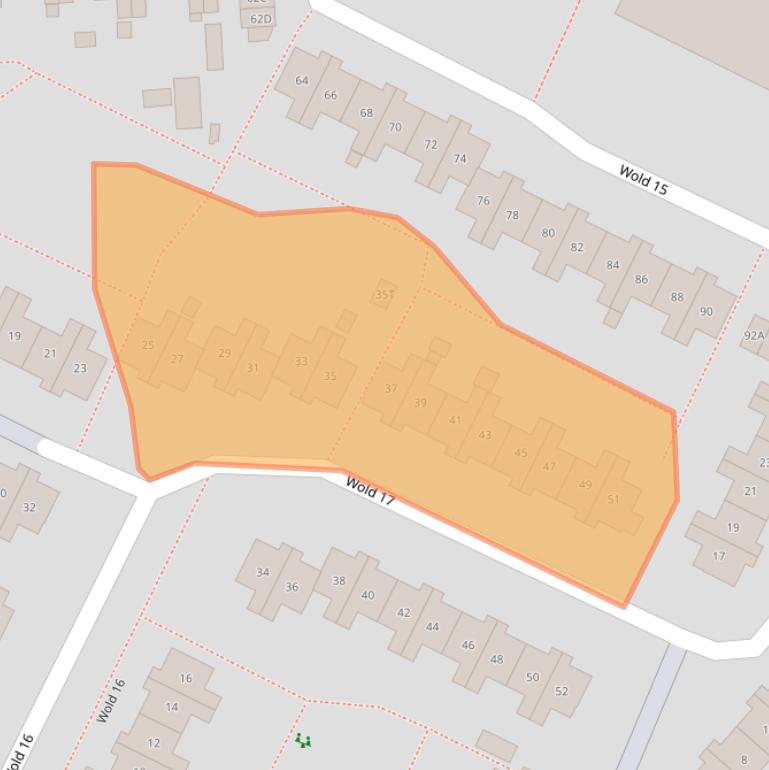 Kaart van postcodegebied 8225AL.