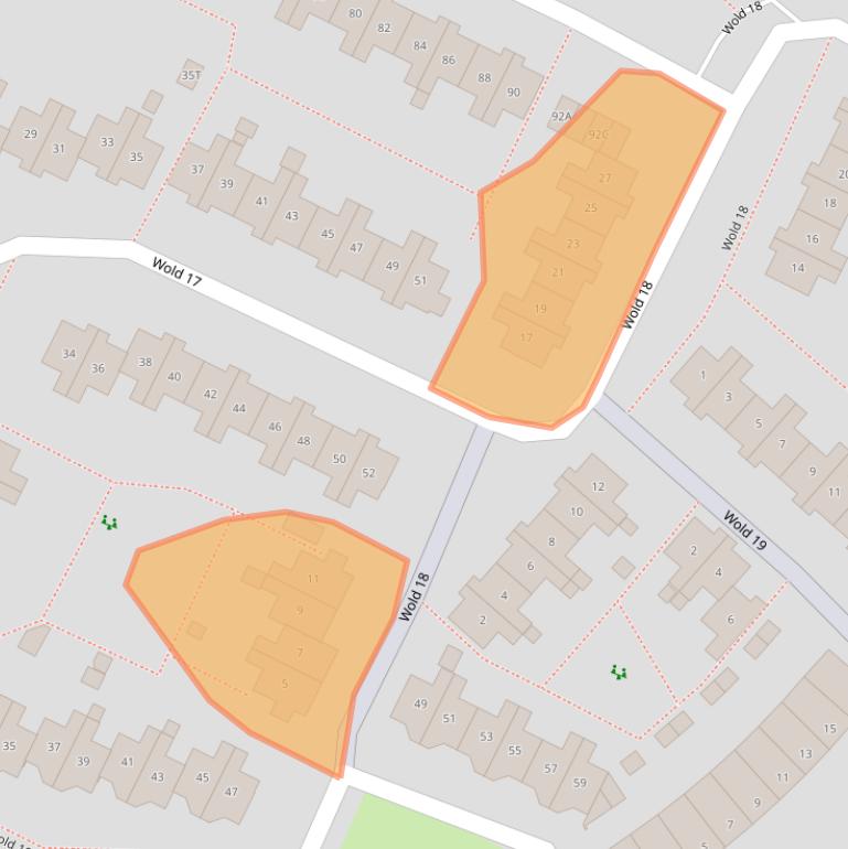 Kaart van postcodegebied 8225AM.