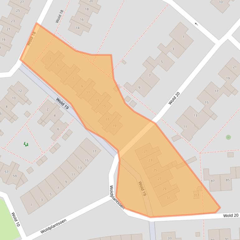 Kaart van postcodegebied 8225AR.