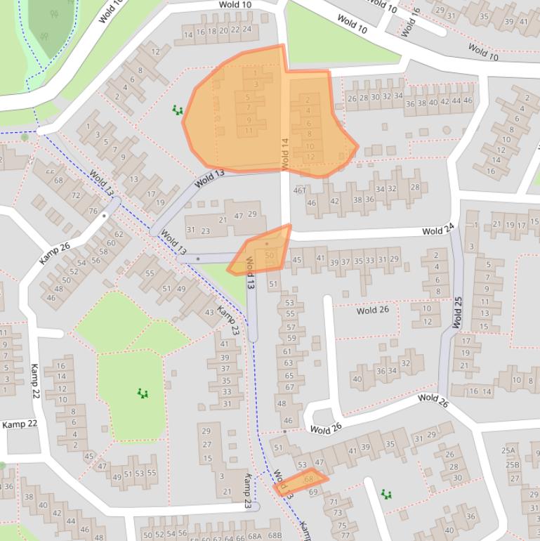 Kaart van postcodegebied 8225BZ.
