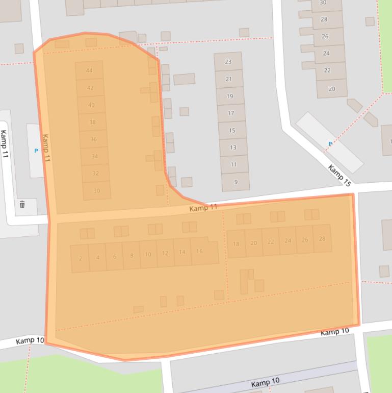 Kaart van postcodegebied 8225DB.