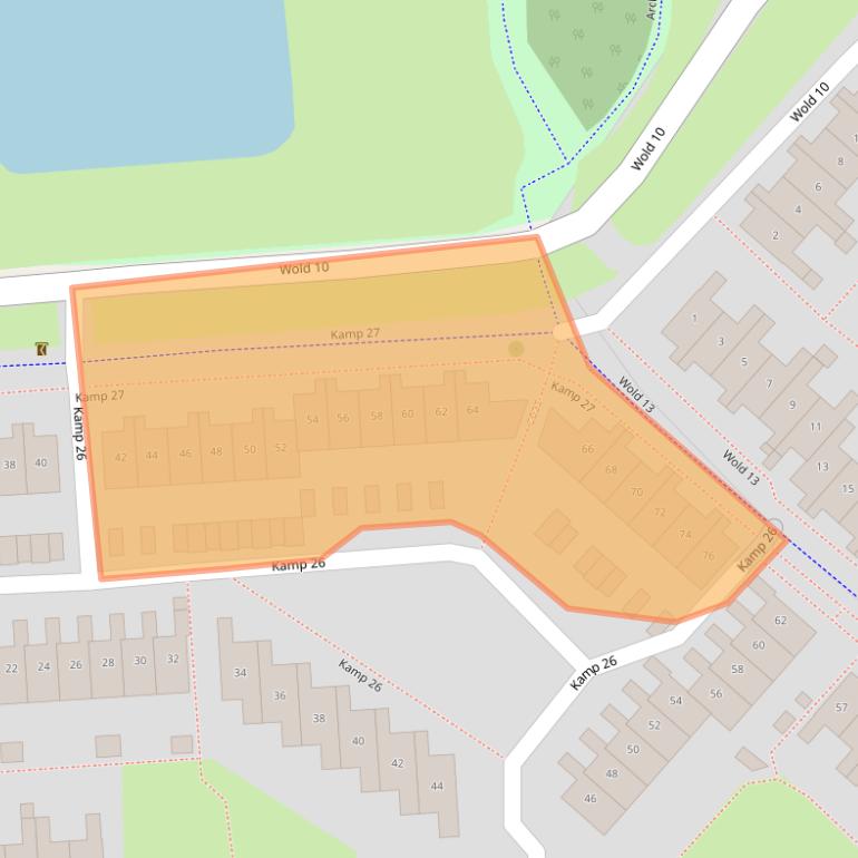 Kaart van postcodegebied 8225EM.