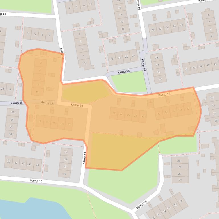 Kaart van postcodegebied 8225GC.