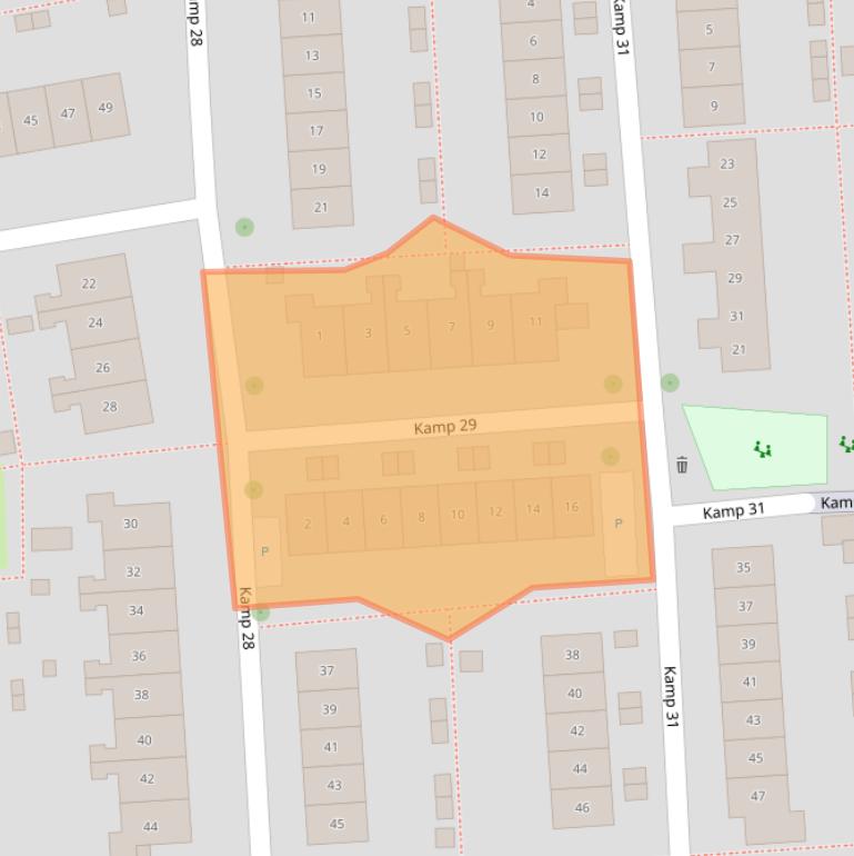 Kaart van postcodegebied 8225GL.