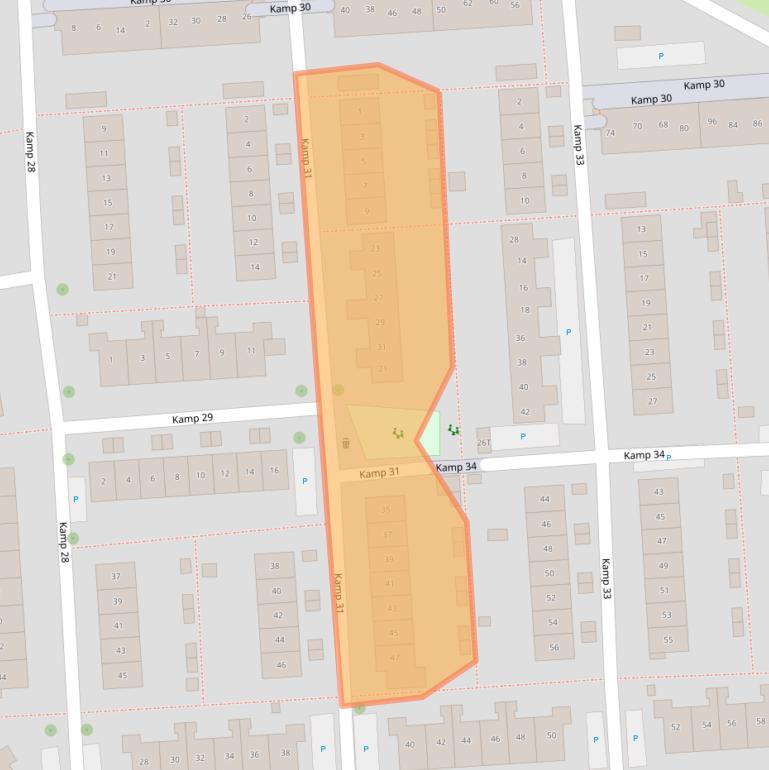 Kaart van postcodegebied 8225GS.
