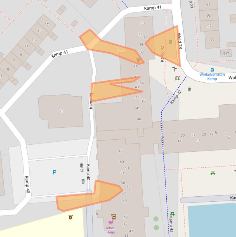 Kaart van postcodegebied 8225HN.