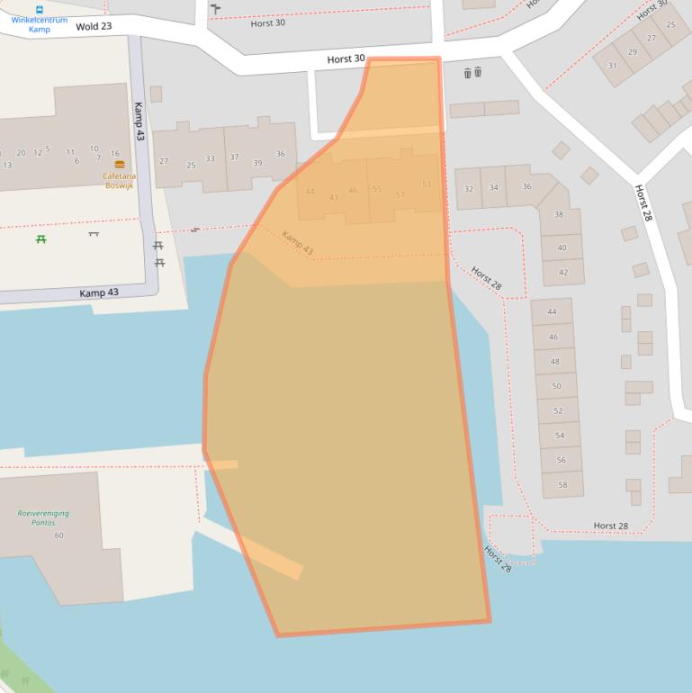 Kaart van postcodegebied 8225HV.