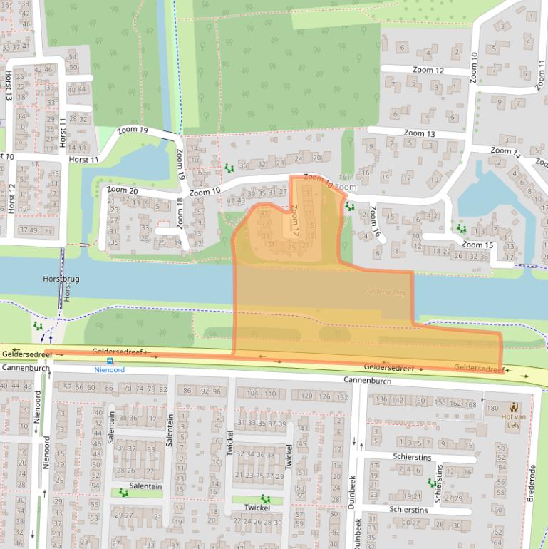 Kaart van postcodegebied 8225KL.