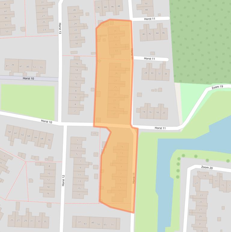 Kaart van postcodegebied 8225LA.