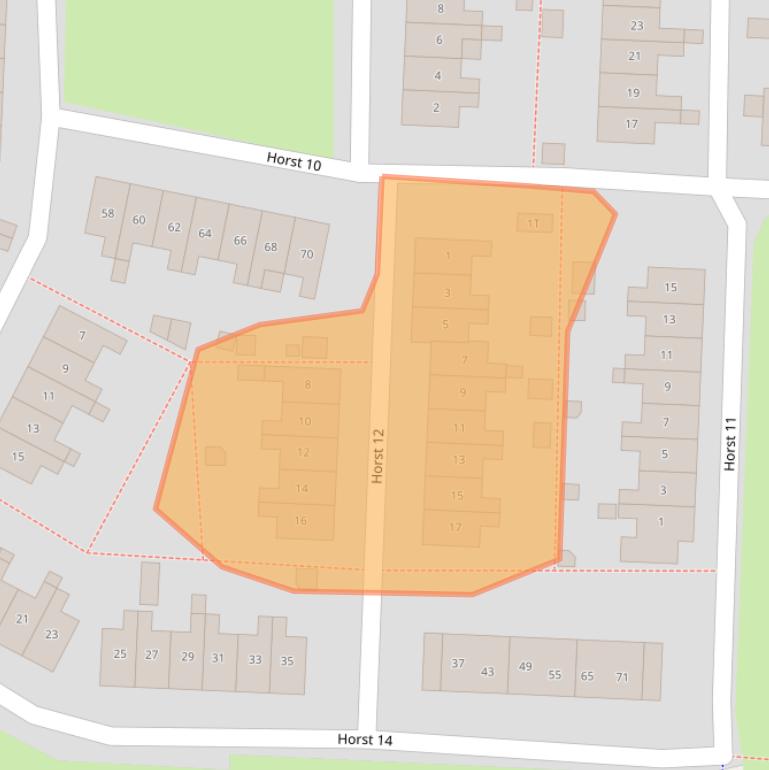 Kaart van postcodegebied 8225LC.