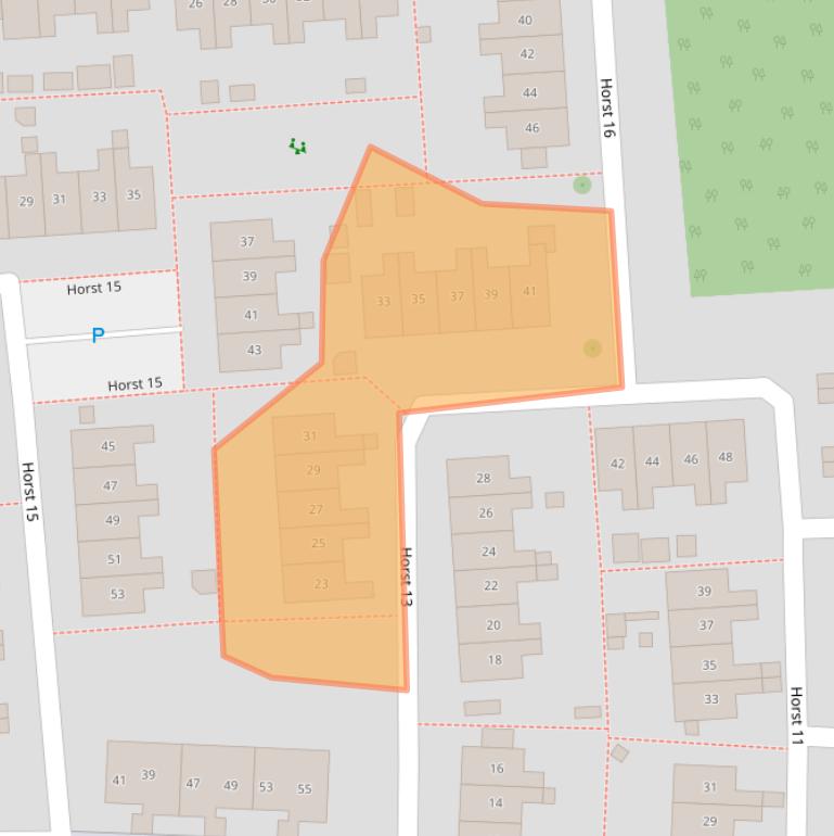 Kaart van postcodegebied 8225LE.