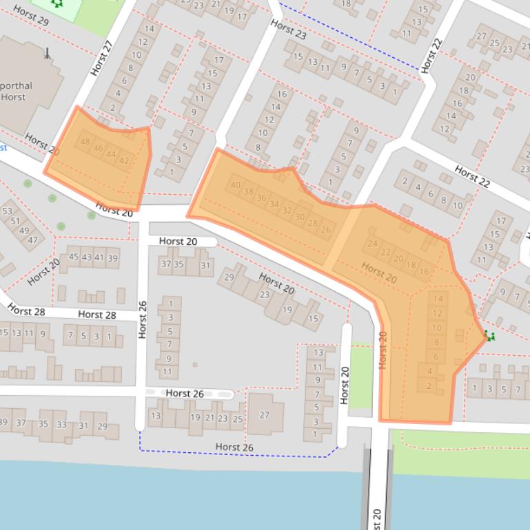 Kaart van postcodegebied 8225LW.