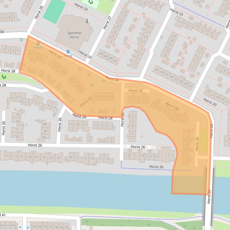 Kaart van postcodegebied 8225LX.
