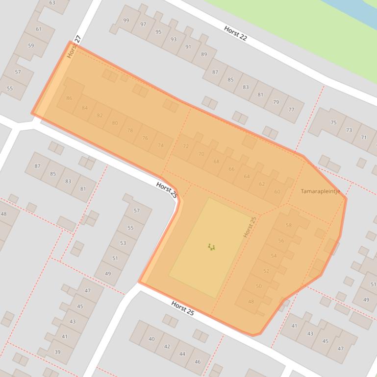 Kaart van postcodegebied 8225MJ.