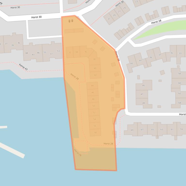 Kaart van postcodegebied 8225MP.