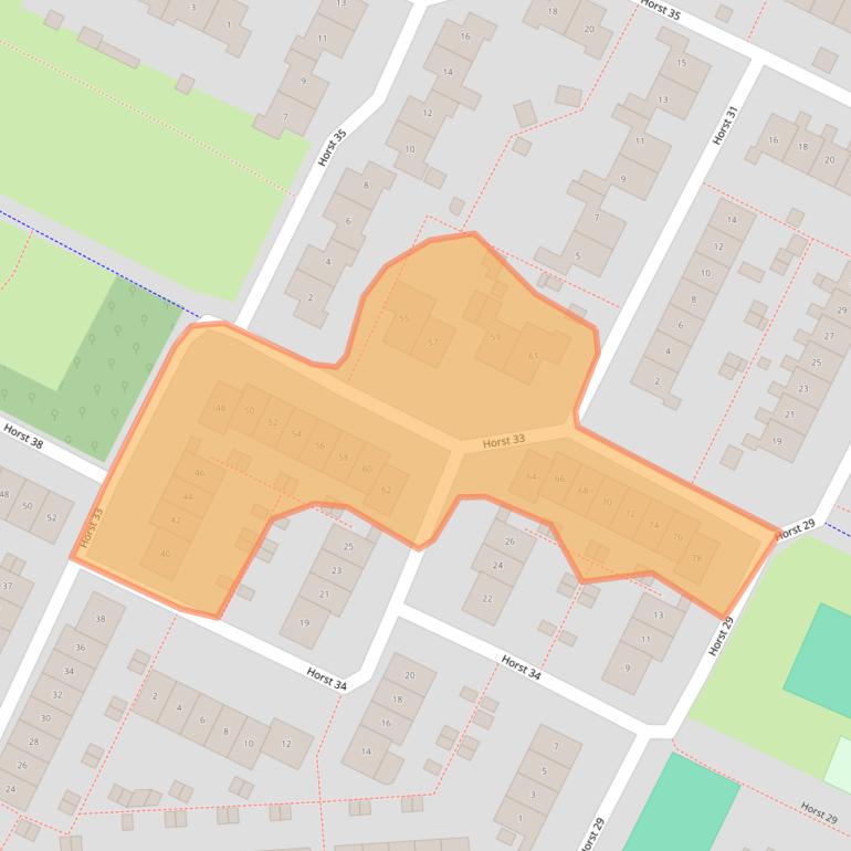 Kaart van postcodegebied 8225ND.