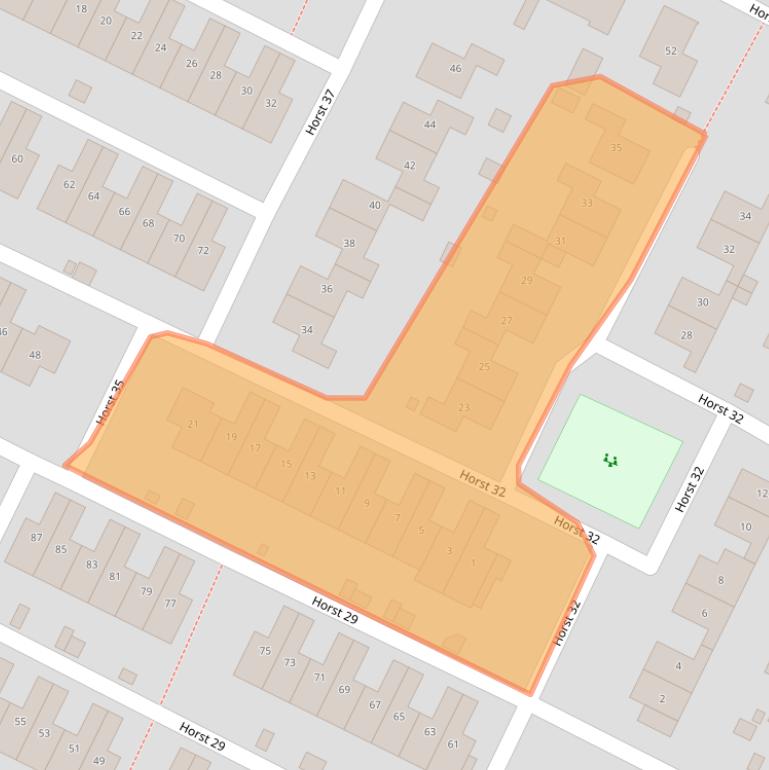 Kaart van postcodegebied 8225NG.