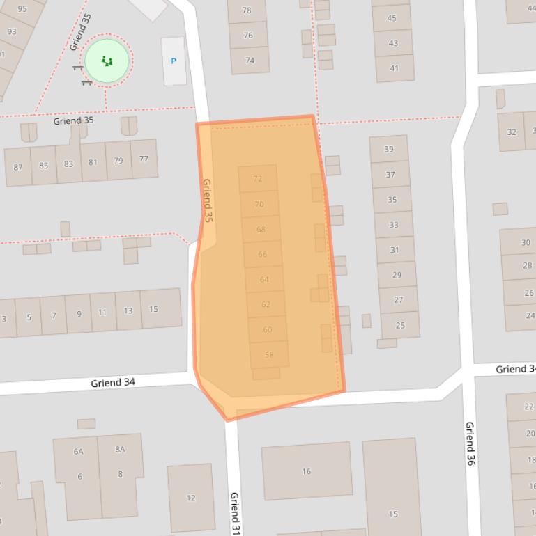 Kaart van postcodegebied 8225TB.