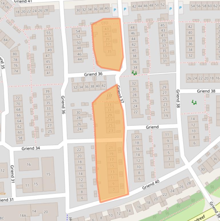 Kaart van postcodegebied 8225TH.